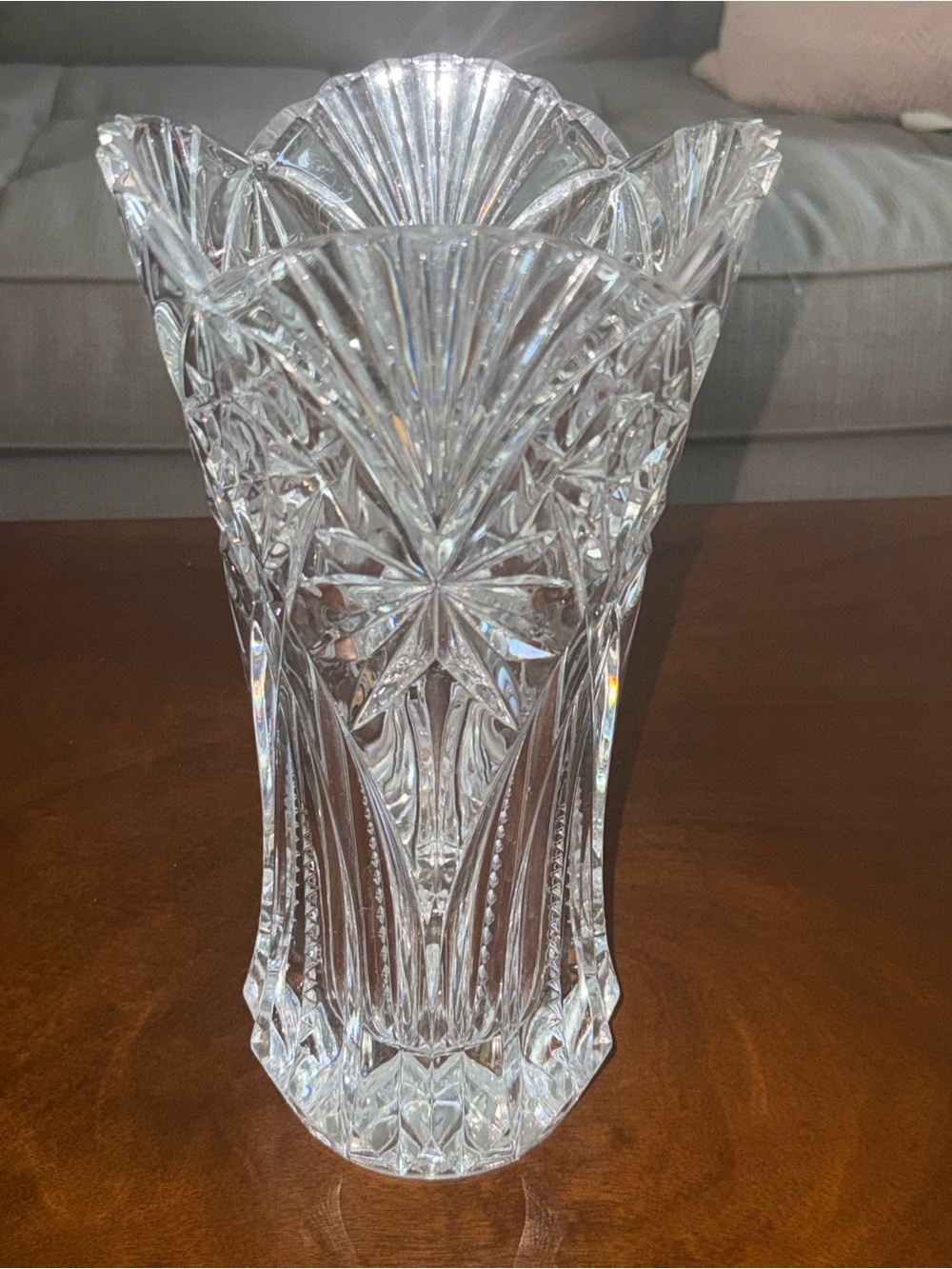 Clear Cut Lead Crystal Vase